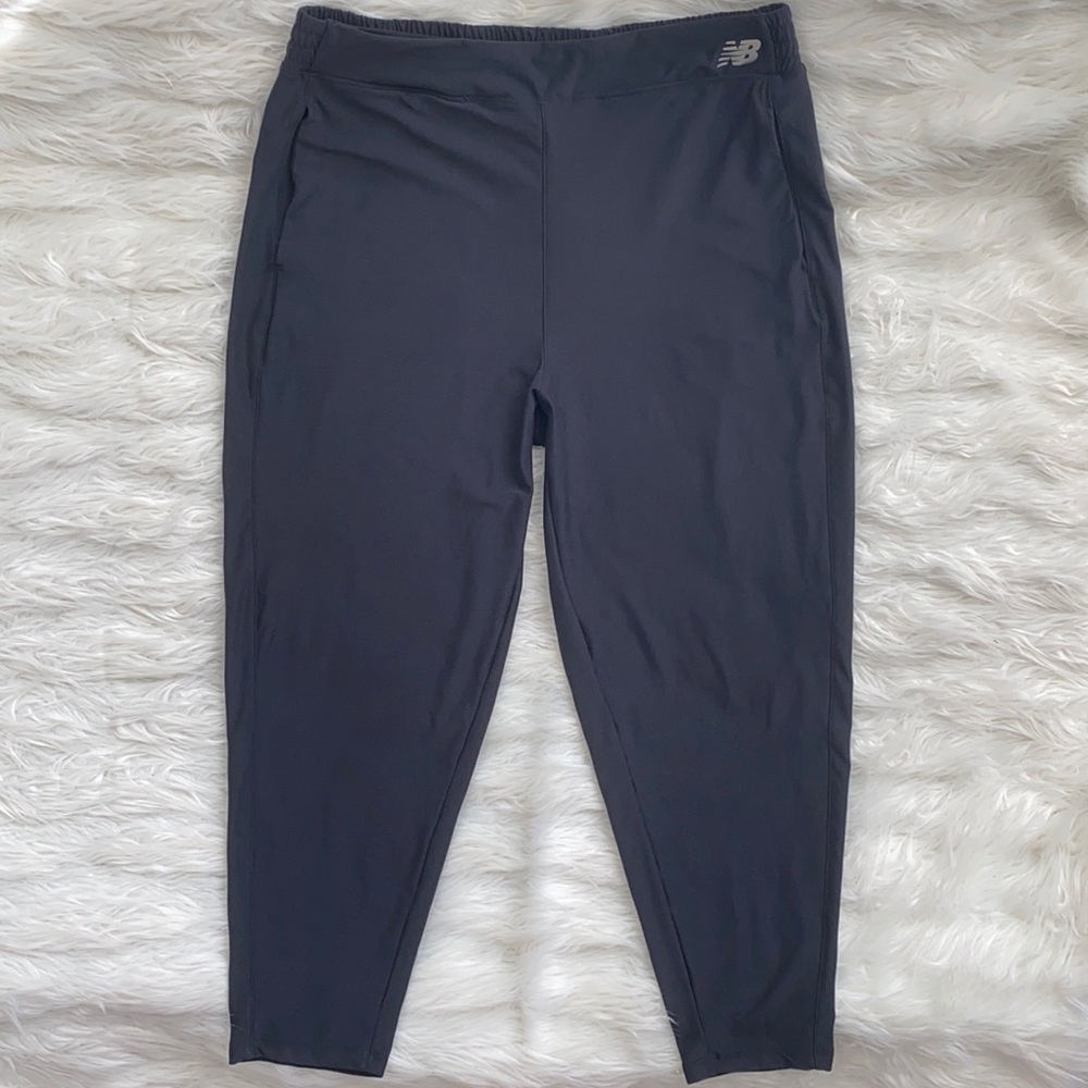 New Balance | Black Tapered Harem Pants
